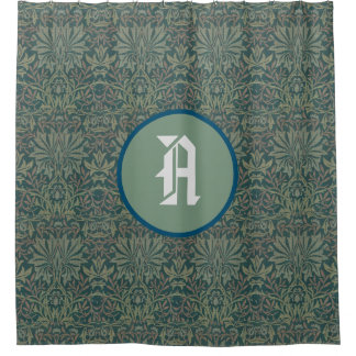 William Morris SHOWER CURTAIN CUSTOM INITIAL