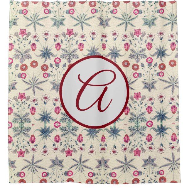 William Morris SHOWER CURTAIN WITH INITIAL (Front)