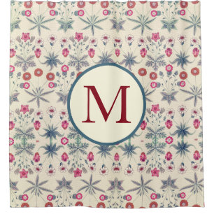 William Morris SHOWER CURTAIN WITH INITIAL