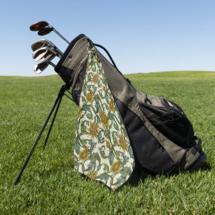 William Morris Single Stem Floral Art Tile Golf Towel