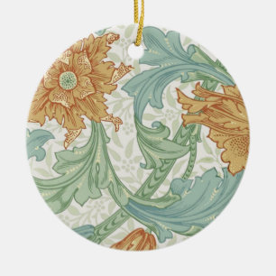 William Morris Single Stem Floral Pattern Ceramic Tree Decoration