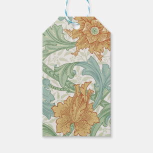 William Morris Single Stem Floral Pattern Gift Tags