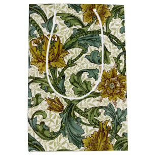 William Morris Single Stem Floral Pattern Medium Gift Bag