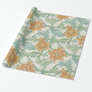 William Morris Single Stem Floral Pattern Wrapping Paper