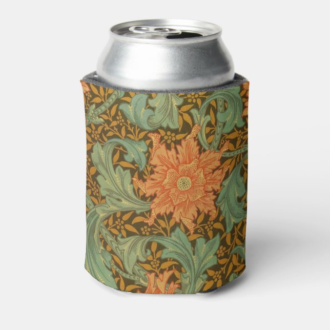 William Morris Single Stem Pattern Art Nouveau Can Cooler (Can Back)