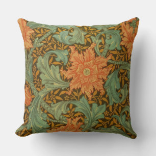 William Morris Single Stem Pattern Art Nouveau Cushion