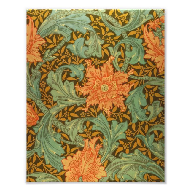 William Morris Single Stem Pattern Art Nouveau Photo Print (Front)