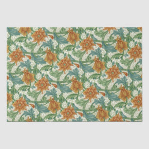 William Morris Single Stem Vintage Floral Flowers Tissue Paper