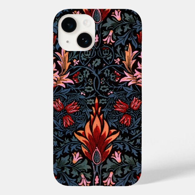 William Morris Snakeshead Dark Pattern Case-Mate iPhone Case (Back)