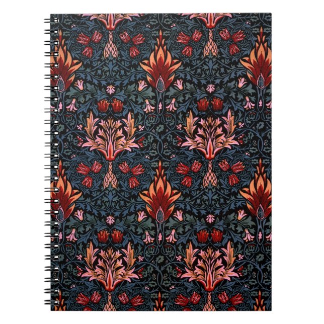William Morris Snakeshead Dark Pattern Notebook (Front)