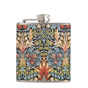 William Morris Snakeshead Design Hip Flask