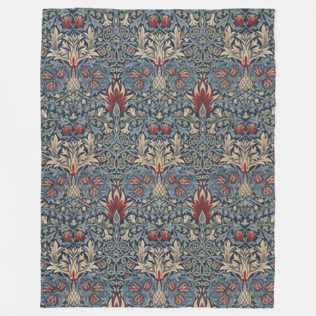 William Morris: Snakeshead Fleece Blanket (Front)