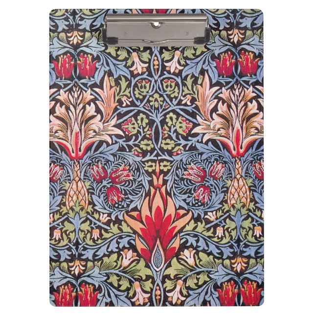 William Morris Snakeshead Floral Art Nouveau Clipboard (Front)