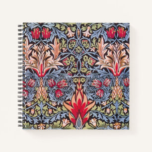 William Morris Snakeshead Floral Art Nouveau Notebook