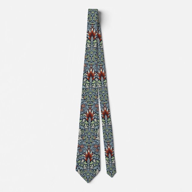 William Morris Snakeshead Floral Classic Botanical Tie (Front)