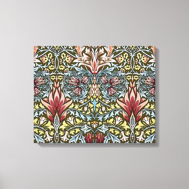 William Morris Snakeshead Floral Pattern Canvas Print (Front)