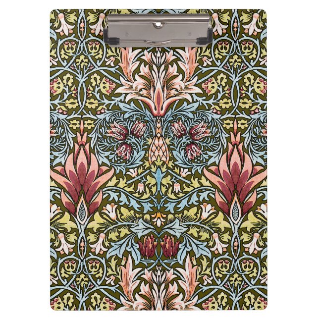William Morris Snakeshead Floral Pattern Clipboard (Front)