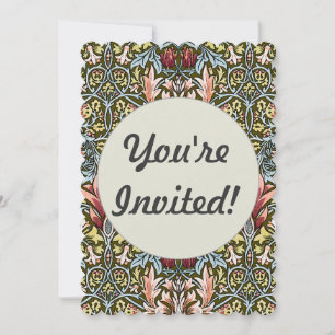 William Morris Snakeshead Floral Pattern Invitation