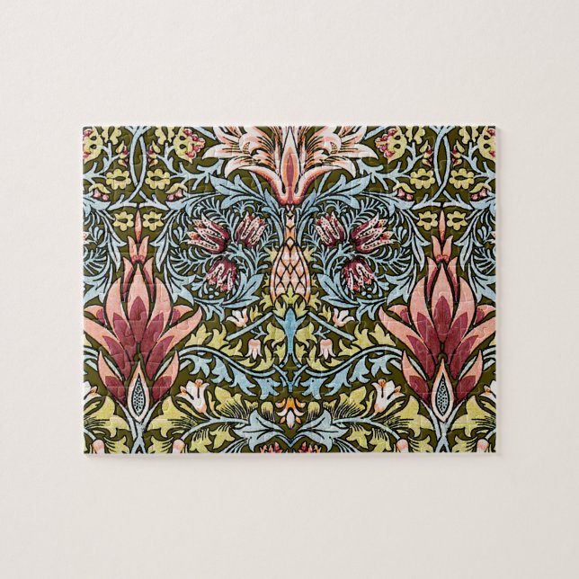William Morris Snakeshead Floral Pattern Jigsaw Puzzle (Horizontal)