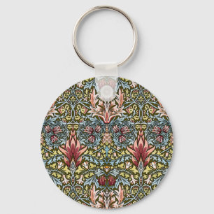 William Morris Snakeshead Floral Pattern Key Ring