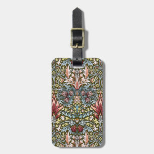 William Morris Snakeshead Floral Pattern Luggage Tag