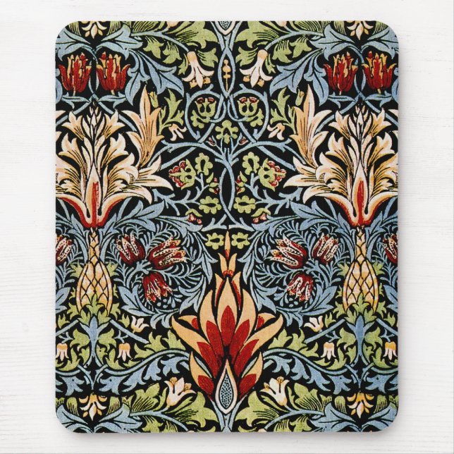 William Morris Snakeshead Floral Pattern Mouse Mat (Front)