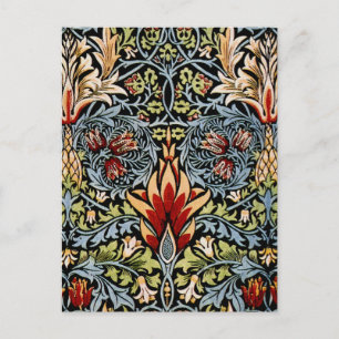 William Morris Snakeshead Floral Pattern Postcard