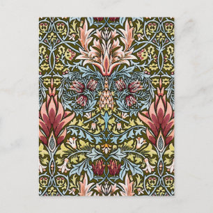 William Morris Snakeshead Floral Pattern Postcard