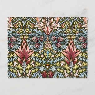 William Morris Snakeshead Floral Pattern Postcard