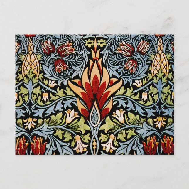 William Morris Snakeshead Floral Pattern Postcard (Front)