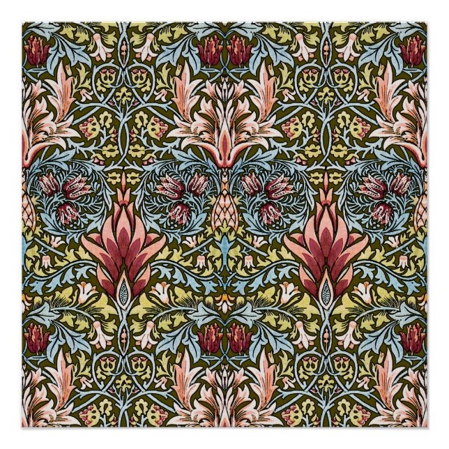 William Morris Snakeshead Floral Pattern Poster (Front)