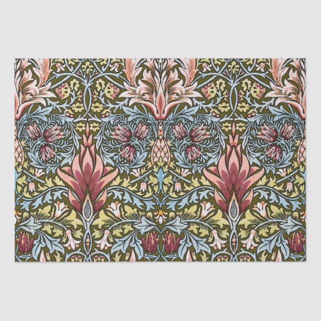 William Morris Snakeshead Floral Pattern Tissue Paper (Front)