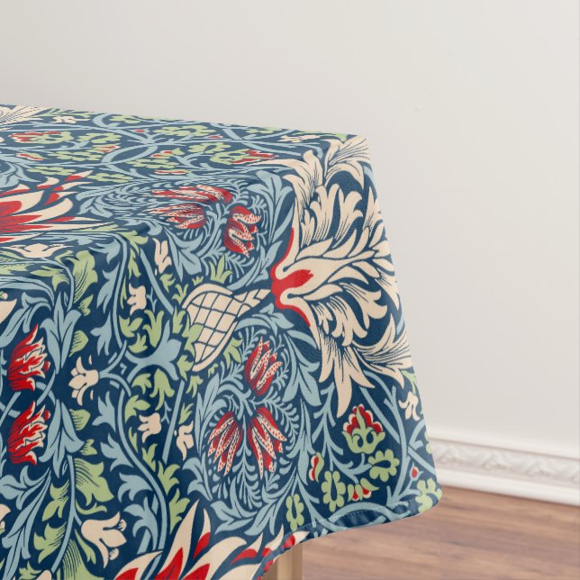 William Morris Snakeshead Fritillary Floral Design Tablecloth (In Situ)