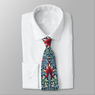William Morris Snakeshead Fritillary Floral Design Tie