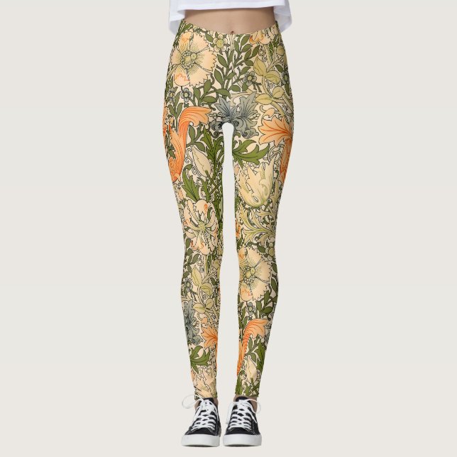 William Morris Spring Compton Flower Festival Leggings (Front)