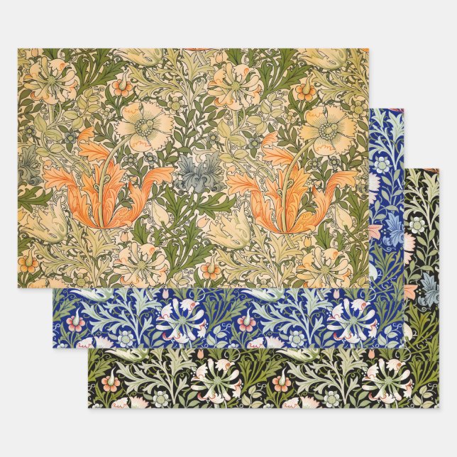 William Morris Spring Compton Flower Festival Sets Wrapping Paper Sheet (Set)