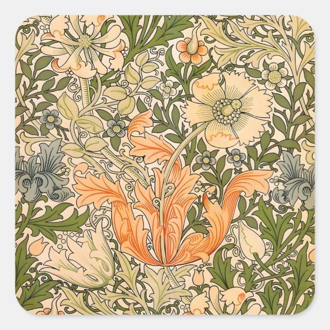 William Morris Spring Compton Flower Festival Square Sticker (Front)