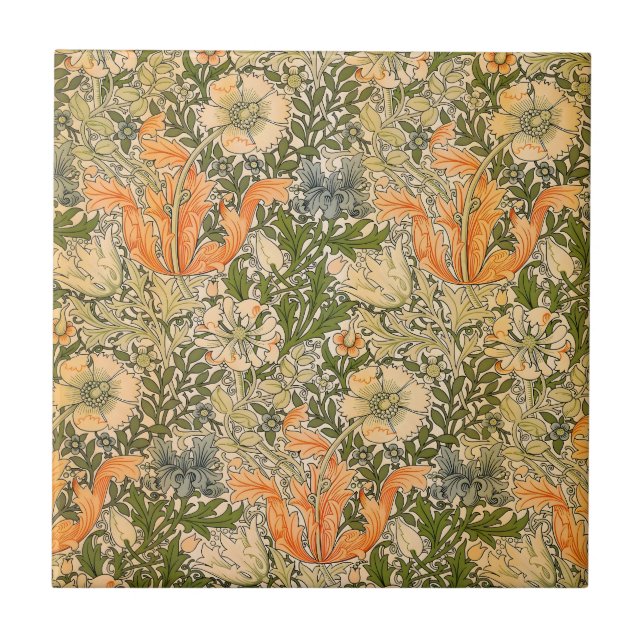William Morris Spring Compton Flower Festival Tile (Front)