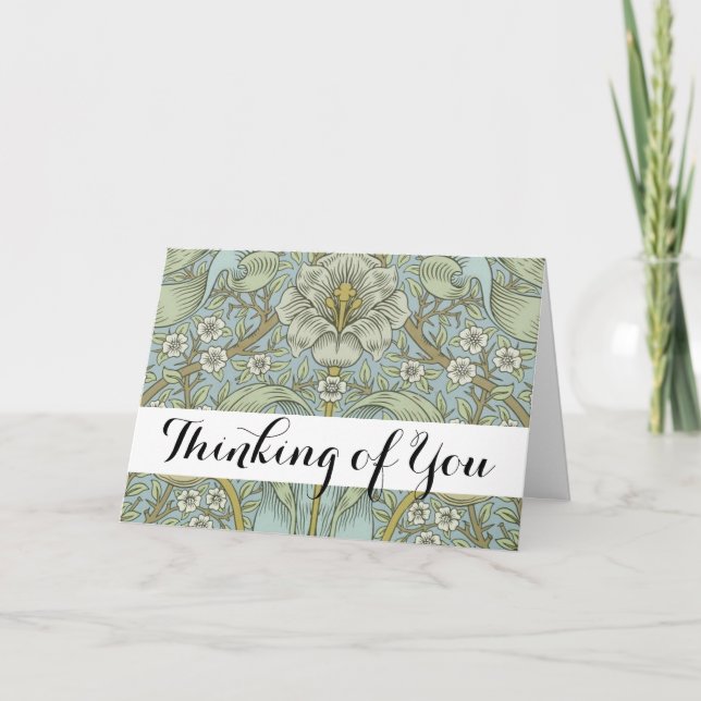 William Morris Spring Thicket: Antique Floral Card (Front)