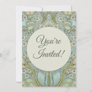 William Morris Spring Thicket: Antique Floral Invitation