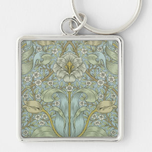 William Morris Spring Thicket: Antique Floral Key Ring