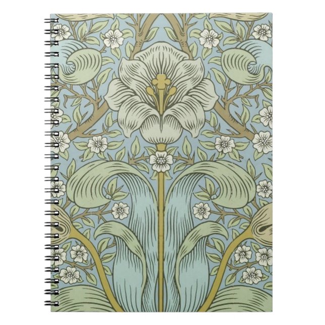 William Morris Spring Thicket: Antique Floral Notebook (Front)