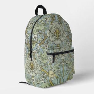 William Morris Spring Thicket: Antique Floral Printed Backpack