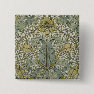 William Morris Spring Thicket Classic Pattern 15 Cm Square Badge