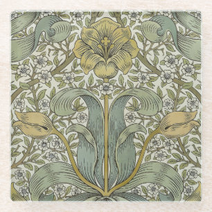 William Morris Spring Thicket Classic Pattern Glass Coaster