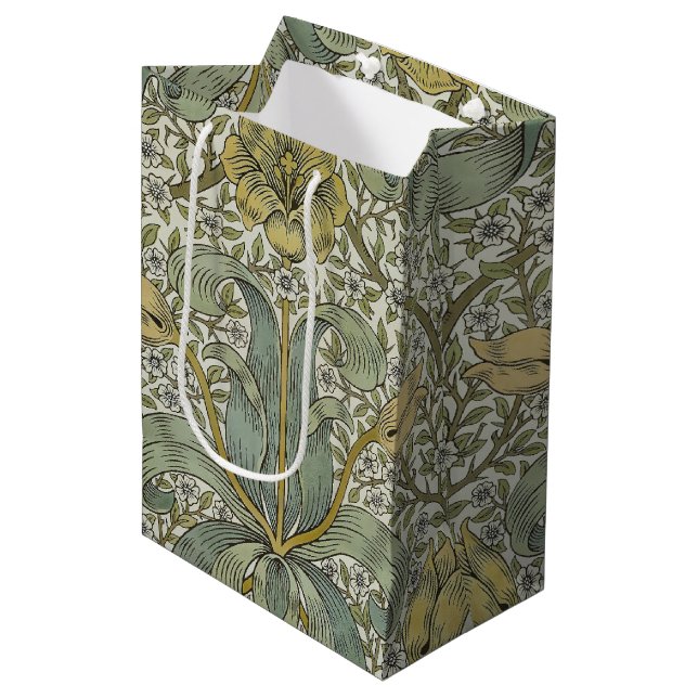 William Morris Spring Thicket Classic Pattern Medium Gift Bag (Front Angled)