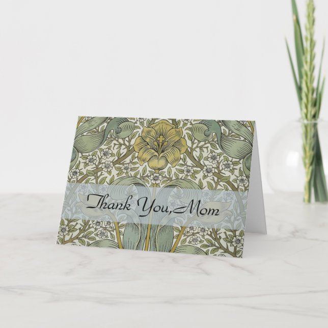 William Morris Spring Thicket Classic Pattern Thank You Card (Front)
