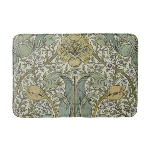 William Morris Spring Thicket Yellow Floral Art Bath Mat