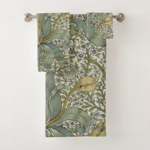 William Morris Spring Thicket Yellow Floral Art Bath Towel Set