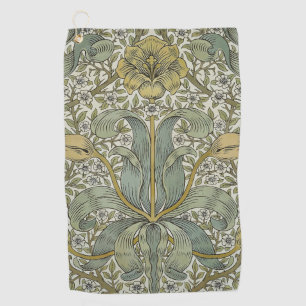 William Morris Spring Thicket Yellow Floral Art Golf Towel